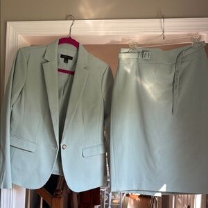 Ann Taylor blue-green suit